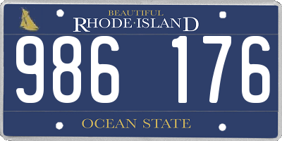 RI license plate 986176