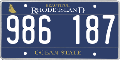 RI license plate 986187