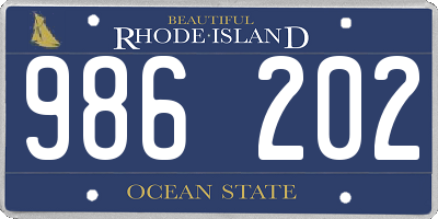 RI license plate 986202