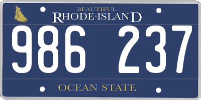 RI license plate 986237
