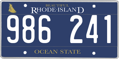 RI license plate 986241