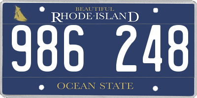 RI license plate 986248