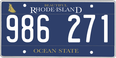 RI license plate 986271