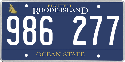 RI license plate 986277