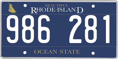 RI license plate 986281