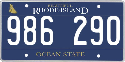 RI license plate 986290