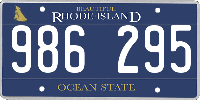 RI license plate 986295