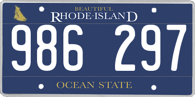 RI license plate 986297