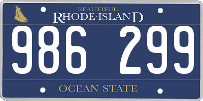 RI license plate 986299