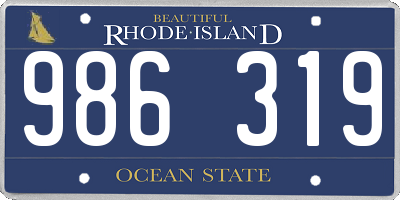 RI license plate 986319