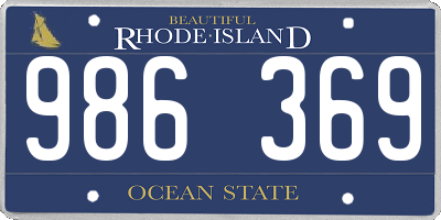 RI license plate 986369