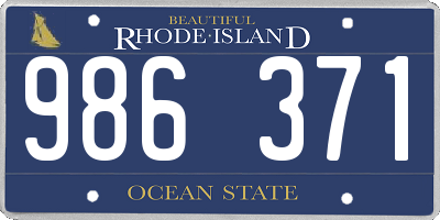 RI license plate 986371