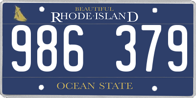 RI license plate 986379