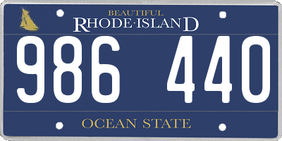 RI license plate 986440