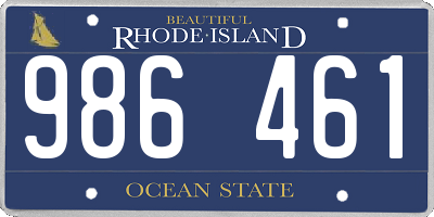 RI license plate 986461