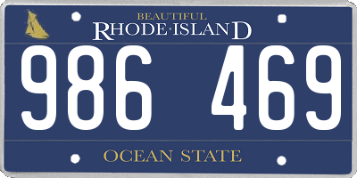 RI license plate 986469