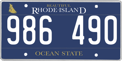 RI license plate 986490