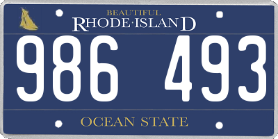 RI license plate 986493