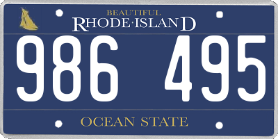 RI license plate 986495