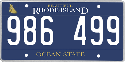 RI license plate 986499