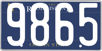 RI license plate 9865