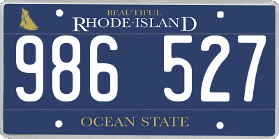 RI license plate 986527