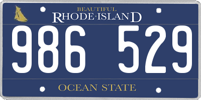 RI license plate 986529