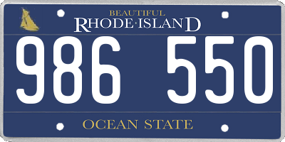 RI license plate 986550