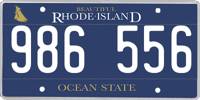 RI license plate 986556