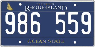 RI license plate 986559