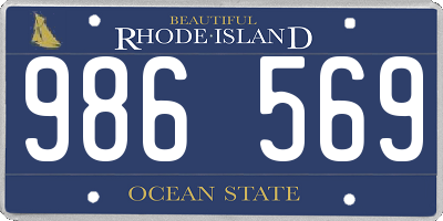 RI license plate 986569