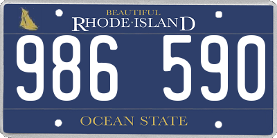 RI license plate 986590