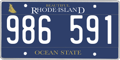 RI license plate 986591