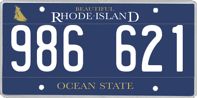 RI license plate 986621