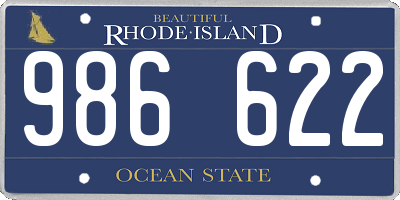 RI license plate 986622