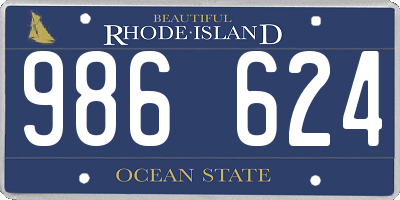 RI license plate 986624