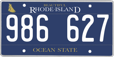 RI license plate 986627