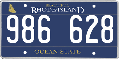 RI license plate 986628