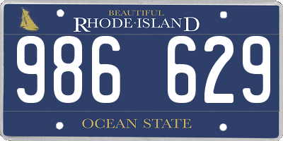 RI license plate 986629