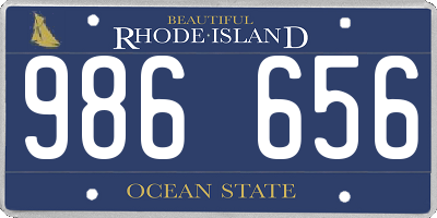 RI license plate 986656