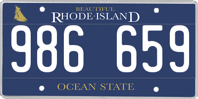 RI license plate 986659