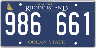 RI license plate 986661