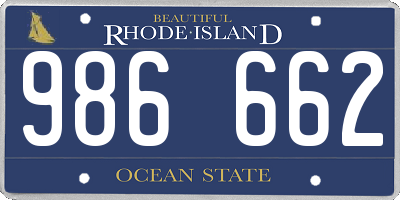 RI license plate 986662