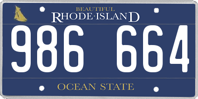 RI license plate 986664