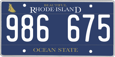 RI license plate 986675