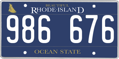 RI license plate 986676