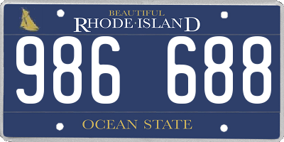 RI license plate 986688