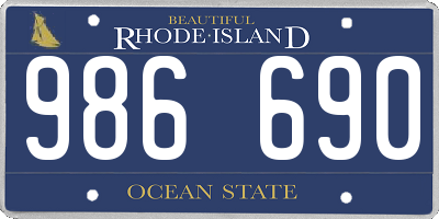 RI license plate 986690