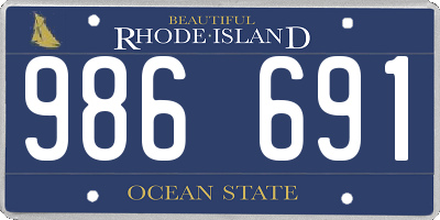 RI license plate 986691