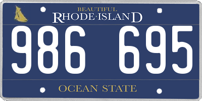 RI license plate 986695